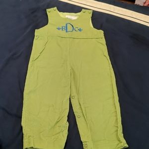 EUC corduroy john-john with ls shirt size 2T